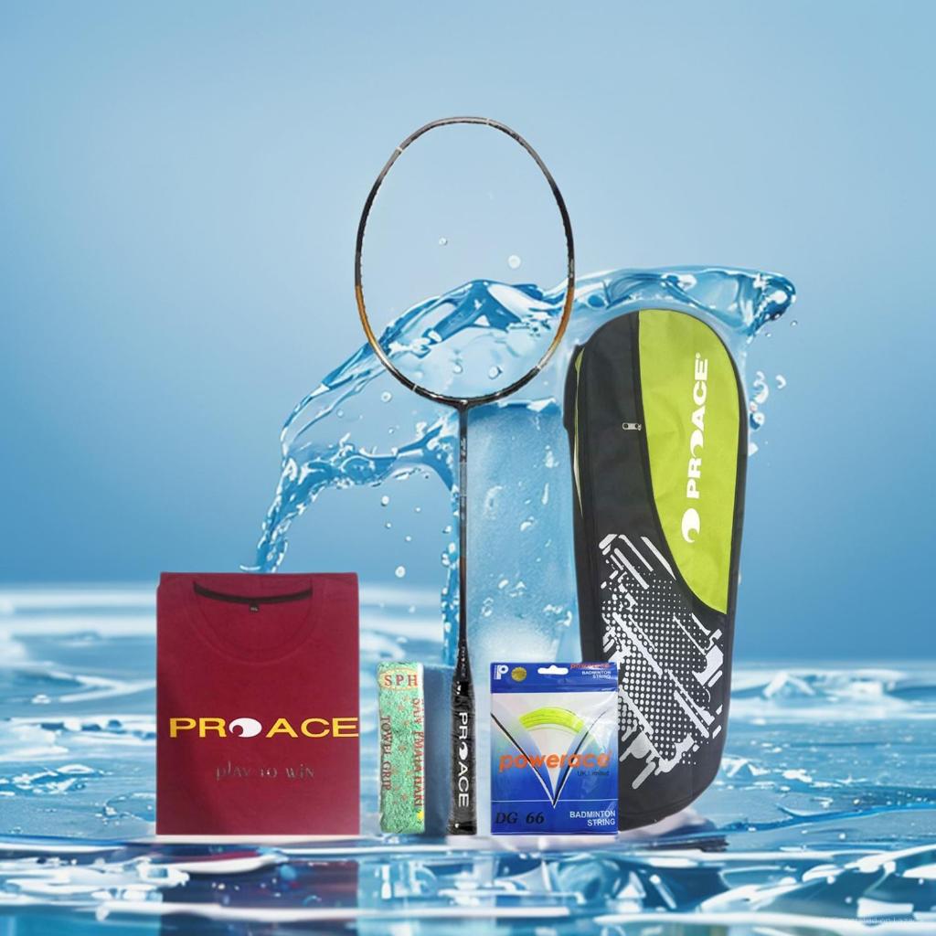 Raket ProAce Titanium 8 Bonus Komplit Raket Badminton Pro Ace Titanium 8