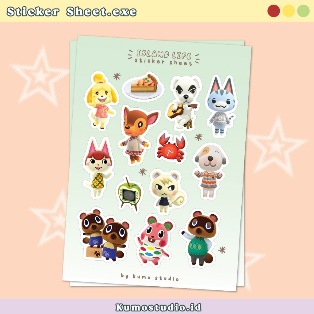

Sticker Sheet A6 Animal Crossing | Sticker Dekorasi Aesthetic | Stiker Laptop , Scrapbook , Dekorasi