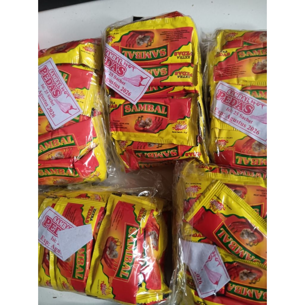 

Saus saset sambal kemasan Orange 9g 500pcs bal