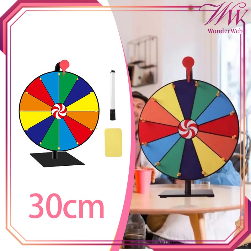Wheel Fortune Warna Lucky Wheel 30cm Permainan Roda Putar Spin Wheel Board Roulette Wheel