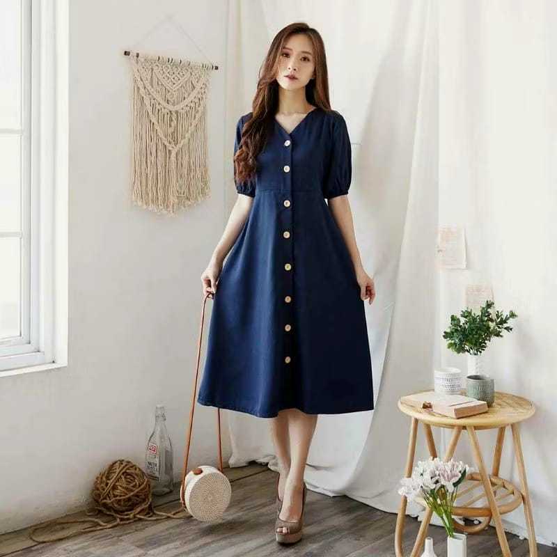 khasa_fashion Di Jual Terpisah Midi Dress Couple Ibu Dan Anak / Dress Pesta Couple Ibu Anak