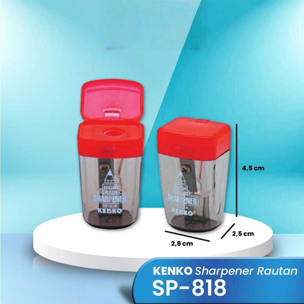 

GROSIR 1 PACK ISI 24 PCS RAUTAN PENSIL KENKO SP-818 SHARPENER KENKO 1 HOLE SERUTAN PENSIL