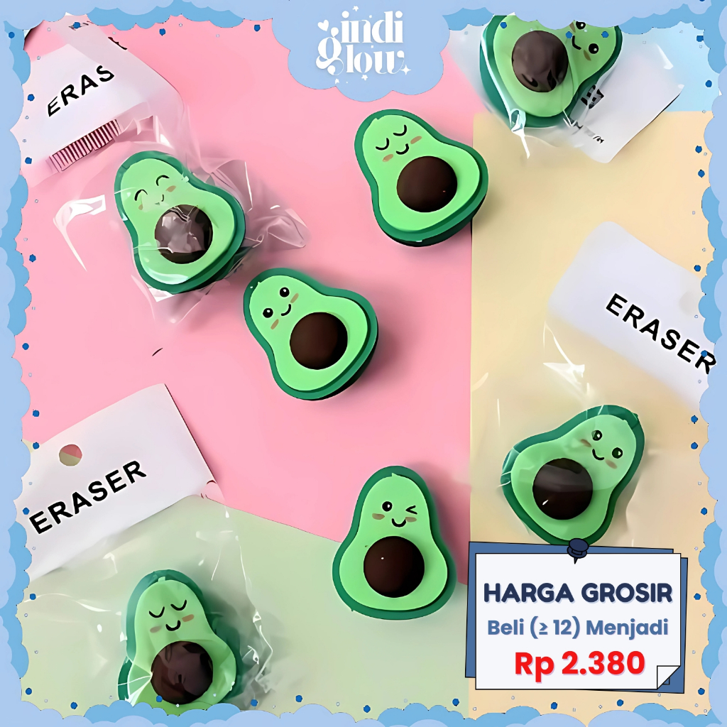 

IG Penghapus Pensil Eraser Karakter Avocado Lucu Aesthetic Penghapus Anak Sekolah Hapusan Alat LG-59