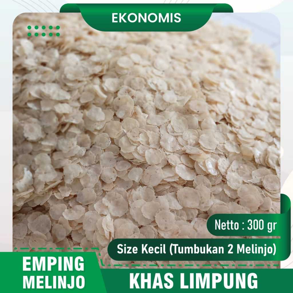 

Emping melinjo khas limpung size kecil berat 300 gram