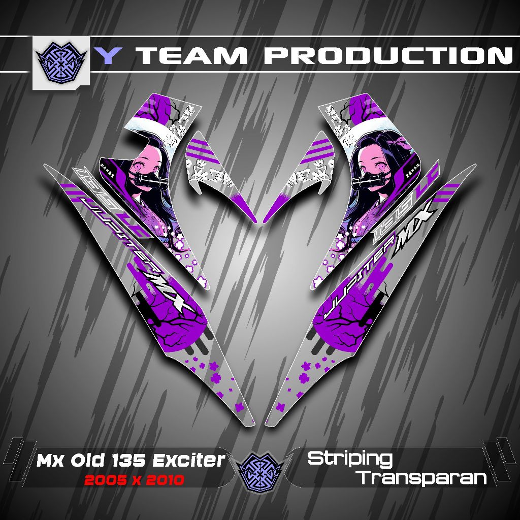 Striping Uv Transparan X10Jupiter Mx Lama 135 Striping Transparan Mx Old /Striping Mx Old Transparan