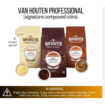 

REPACK Van Houten Coin Compound Chocolate 100gr, 250gr (Dark / White / Milk)