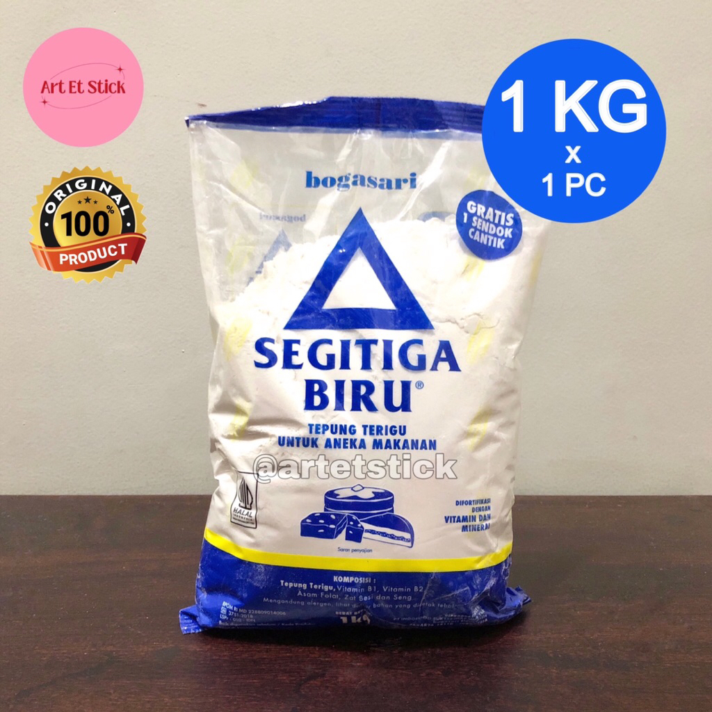

Tepung Terigu Segitiga Biru Bogasari 1 Kg Ecopack Serbaguna