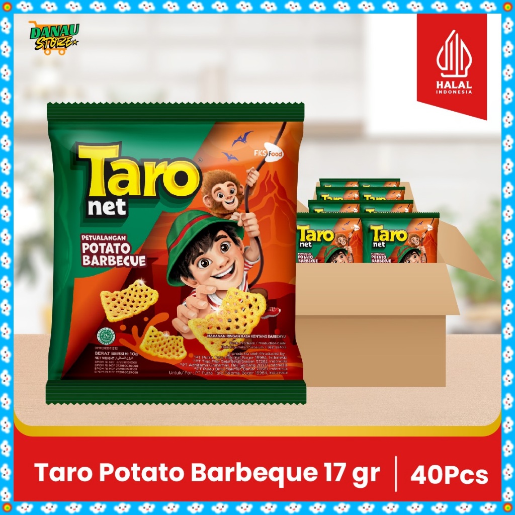 

Taro Net - Barbeque - Seaweed - Small Pack - 1 Karton (4renceng) - 40 Pcs