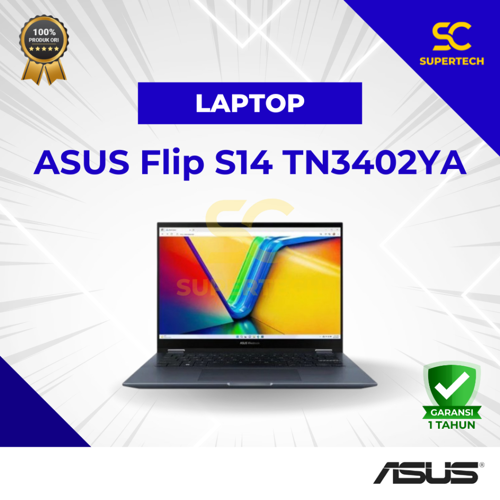 ASUS Vivobook Flip S14 TN3402YA-VIPS558 - Quiet Blue [AMD Ryzen 5 7430U / 16GB / 512GB / 14 inch