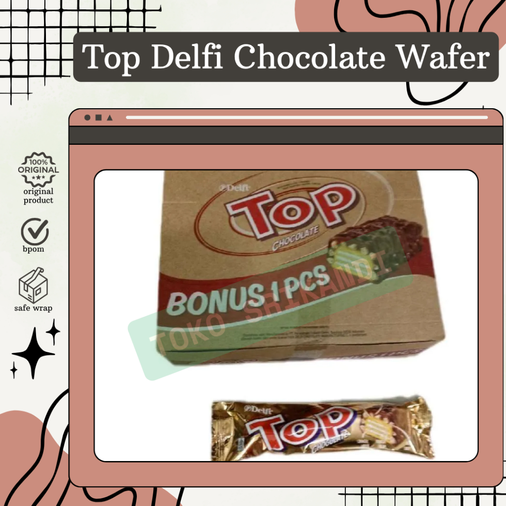 

Top Delfi Chocolate Wafer per pcs (Satuan/Eceran)