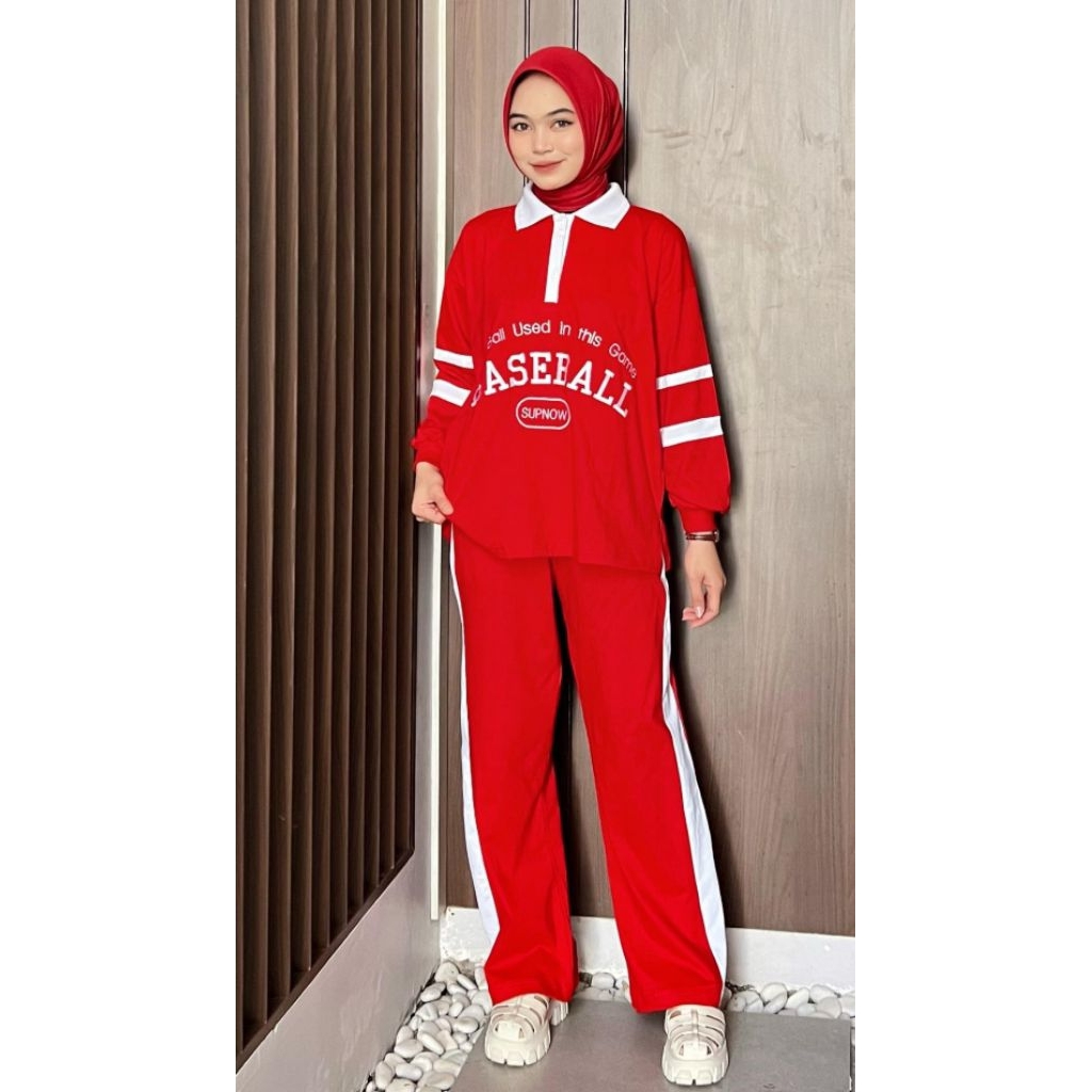 Setelan Athaya Baseball. Oneset Athaya Kemerdekaan. Setelan Athaya Merah Putih