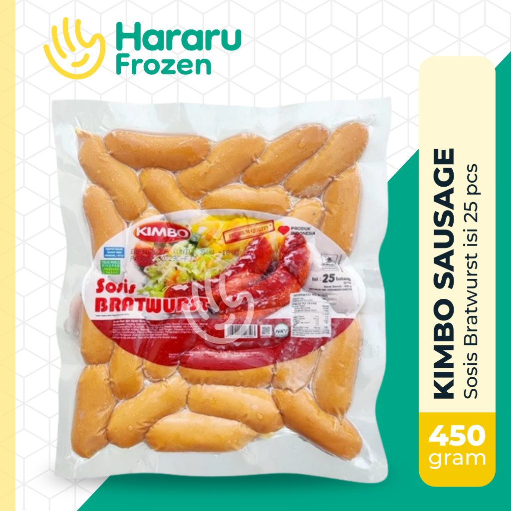 

KIMBO Sosis Cocktail Bratwurst Original Sosis Sapi 25 pcs 450 gram