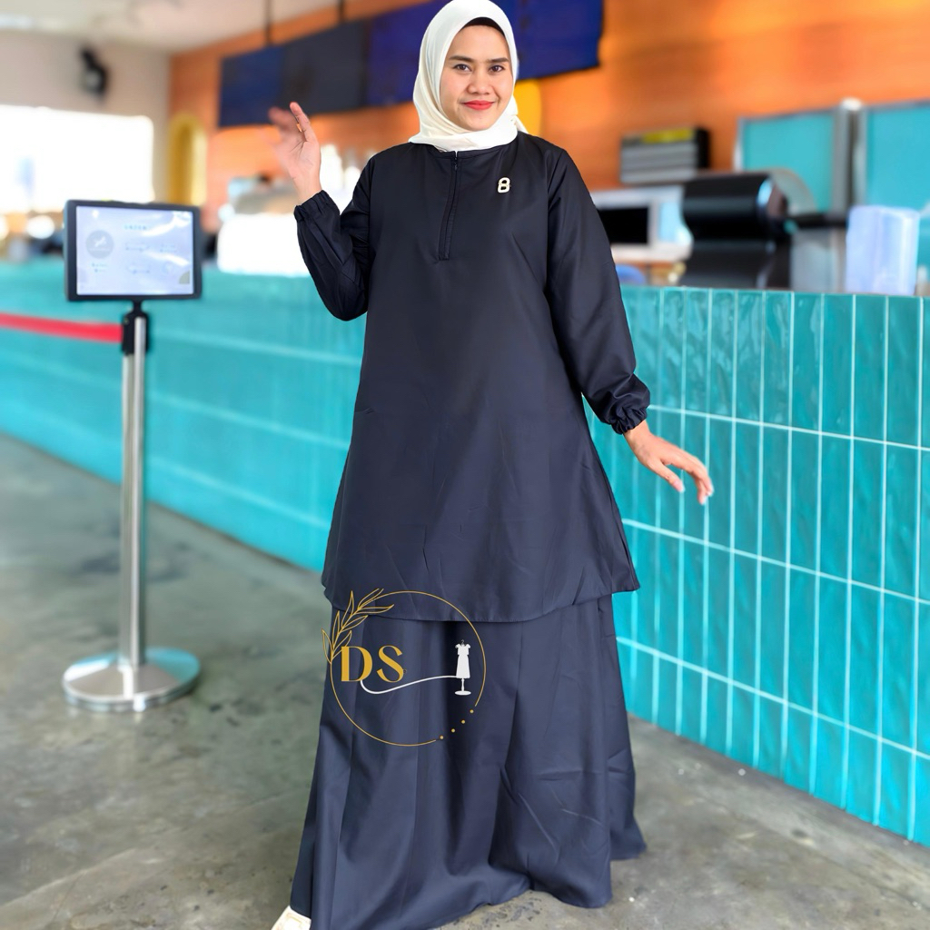GAMIS MALAYSIA FULL TOYOBO HITAM/GAMIS KERJA FULL TOYOBO HITAM