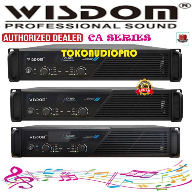 Power Wisdom CA600 / CA800 / CA1000  2-channel Power Amplifier Wisdom CA-600  / CA-800   / CA-1000 O
