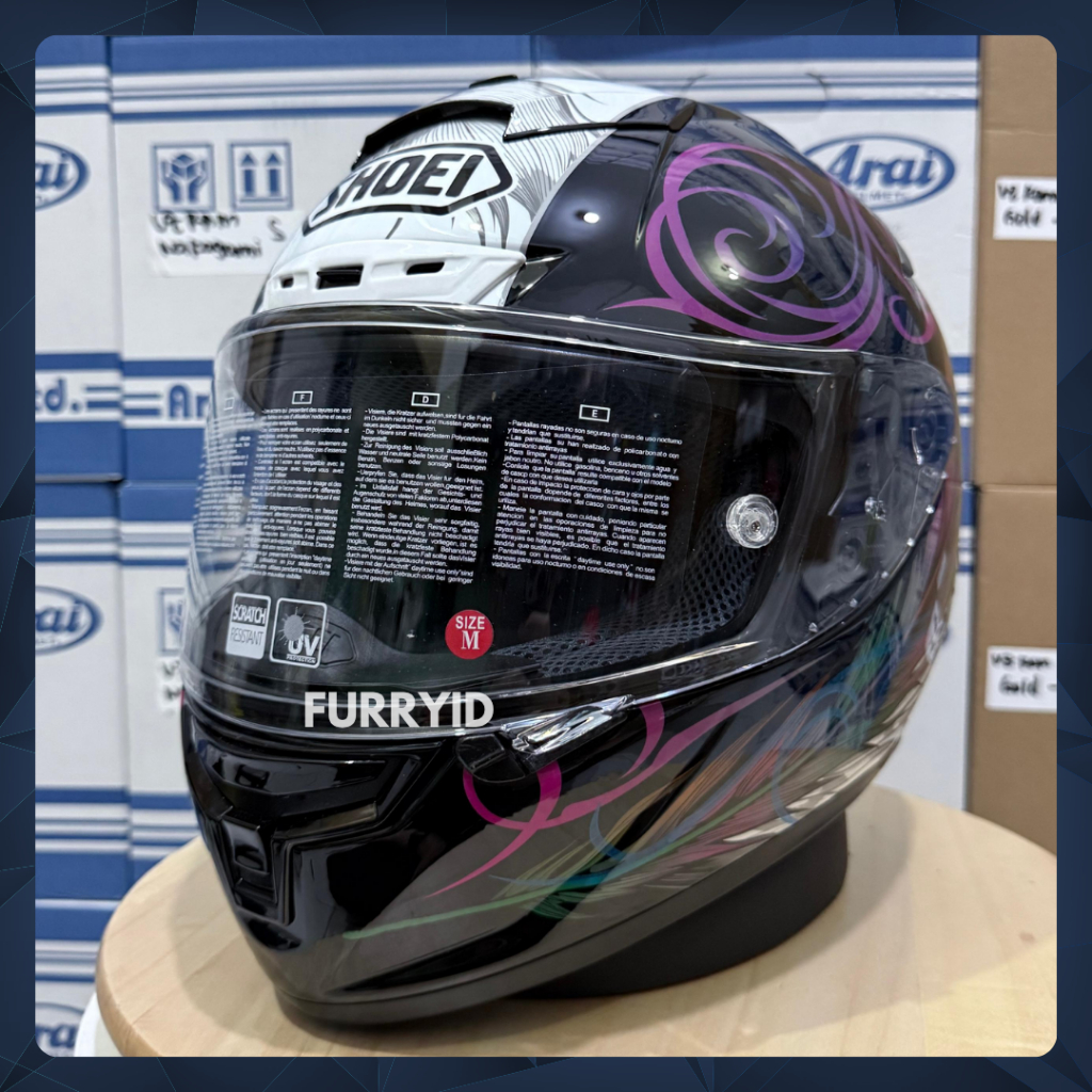 HELM FULL FACE SHOEI X14 KUJAKU PURPLE (UNGU)