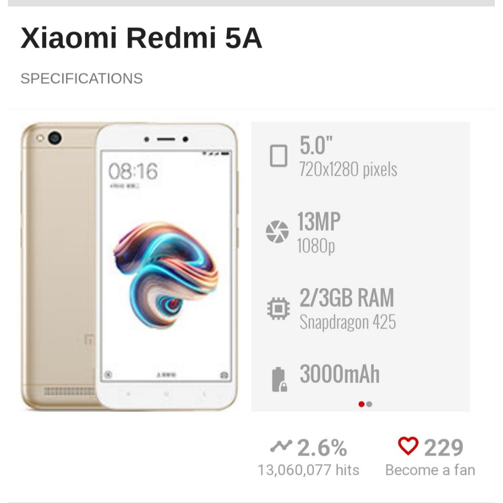 REDMI 5A , XIAOMI REDMI 5A ANDROID SECOND NORMAL ORIGINAL