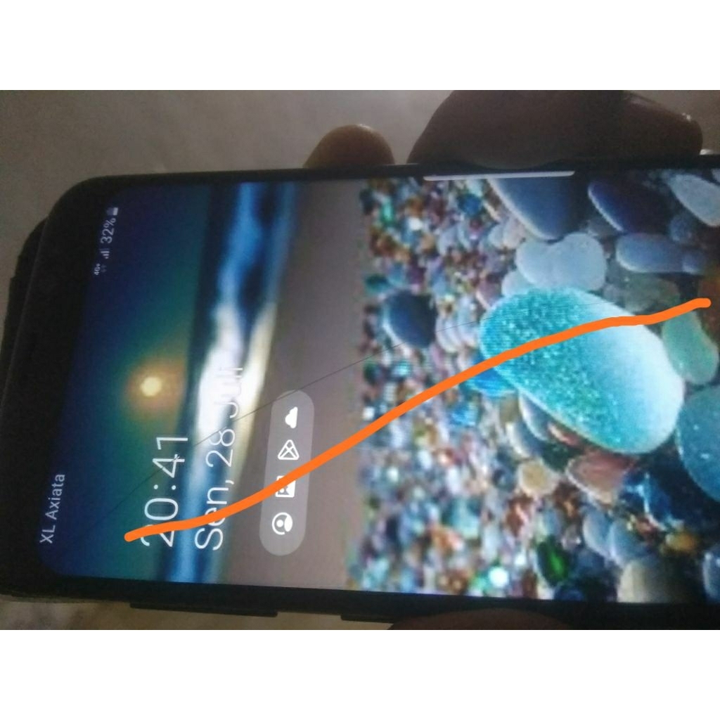 part LCD mein samsung sm G950f / s8 - ts retak