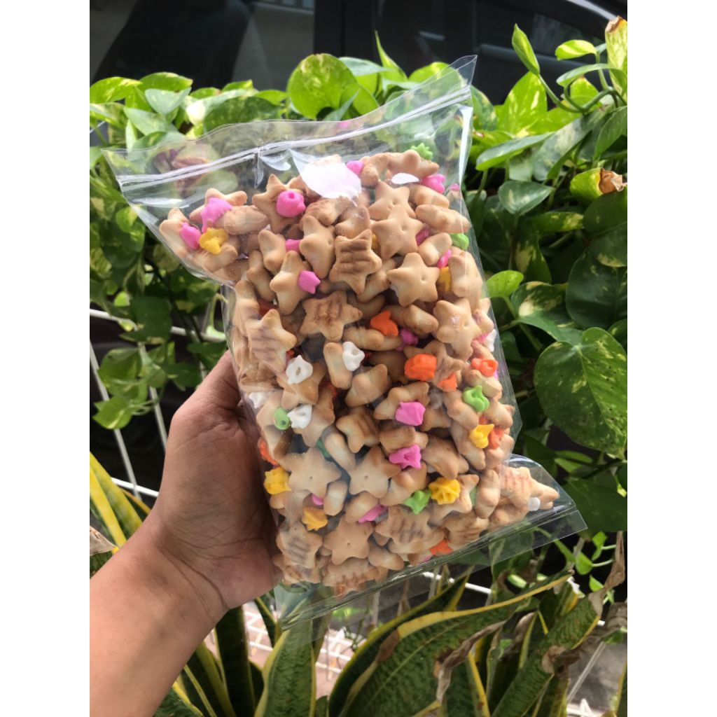 

Gem Bunga / Star gem / Biskuit Krim warna warni jadul