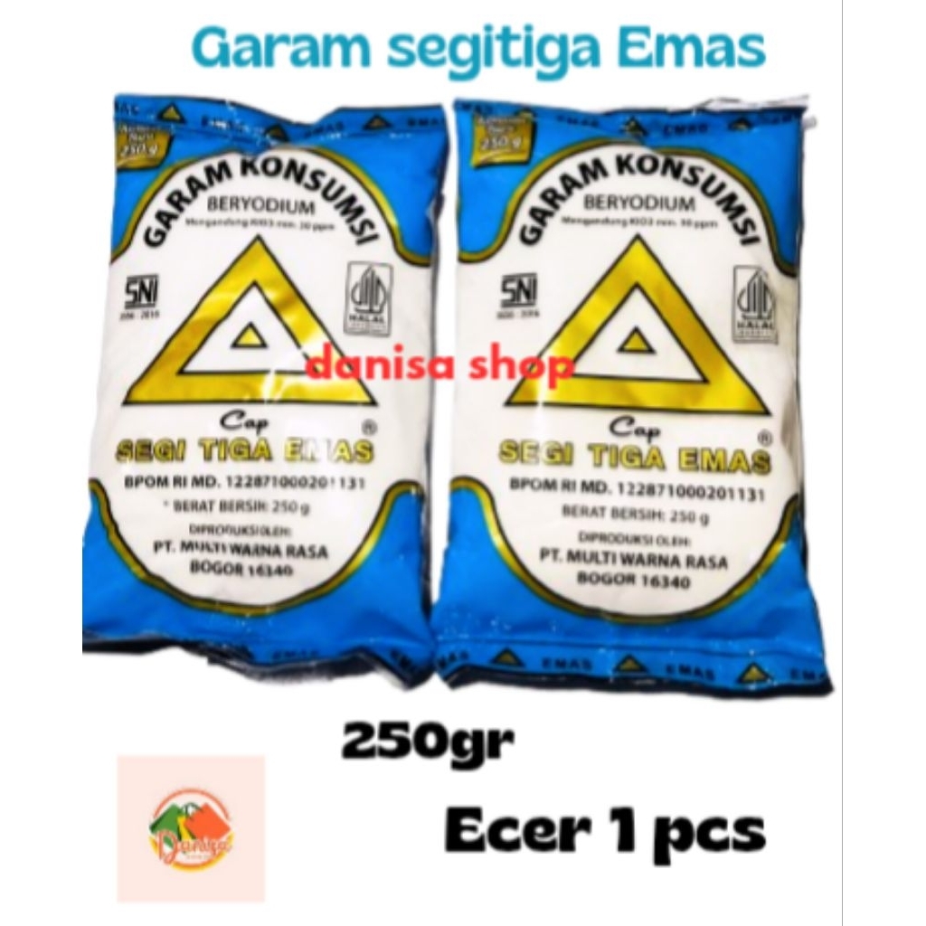 

Garam beryodium segitiga emas 250gr ECER garam konsumsi garam halus garam meja garam masak salt