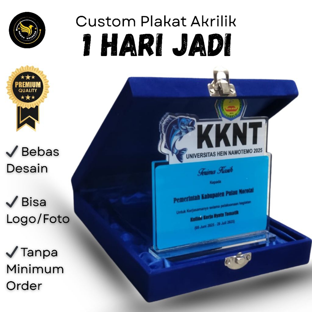 Plakat Akrilik Custom | Plakat KKN - 1 Hari Jadi, Custom Logo, Bebas Desain,