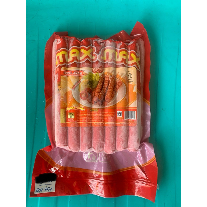 

MAX009 Max Sosis Selulose Ayam Merah 500 gr (Frozen Food)