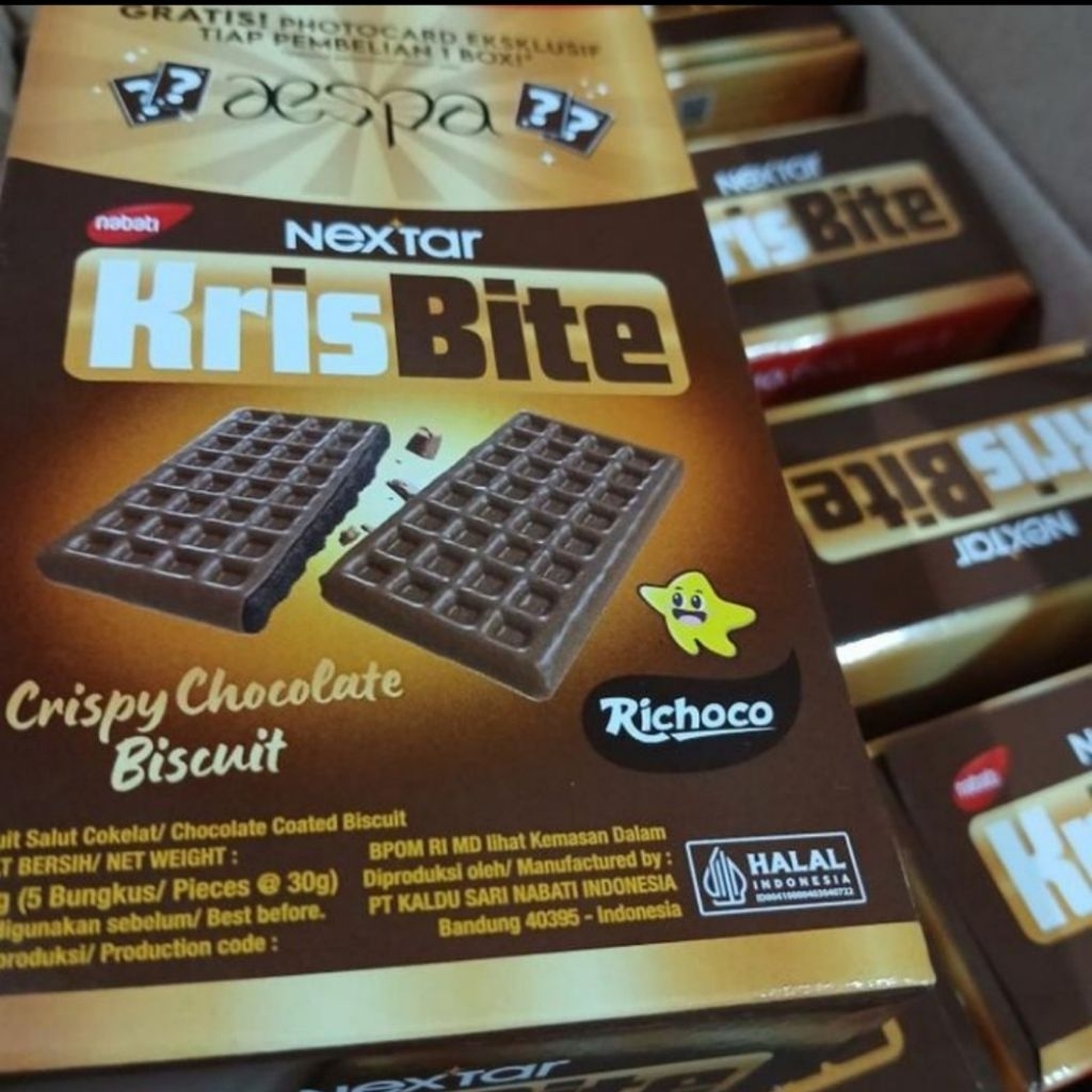 

Nabati Krisbite nextar Krisbite crispy coklat biskut