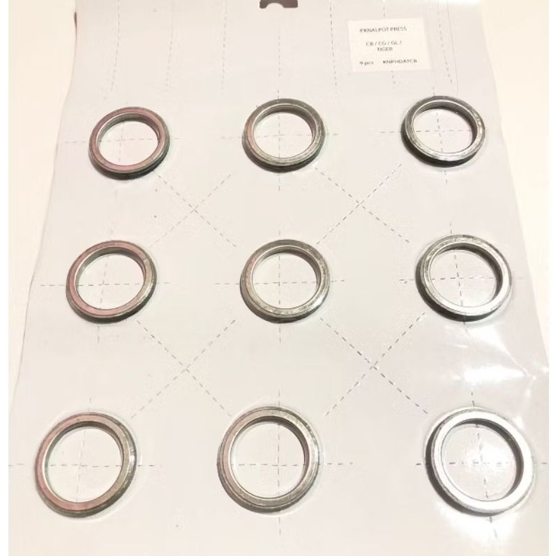 [9 Pcs] Paking Knalpot CB GL Grade A Asbes Gasket Knalpot Tiger Verza Megapro CRF