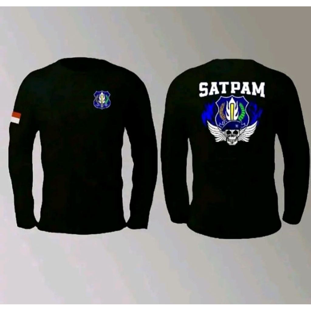 KAOS LENGAN PANJANG TACTICAL SATPAM-DESAIN KAOS KEREN&GAHAH KAOSNYA SATPAM