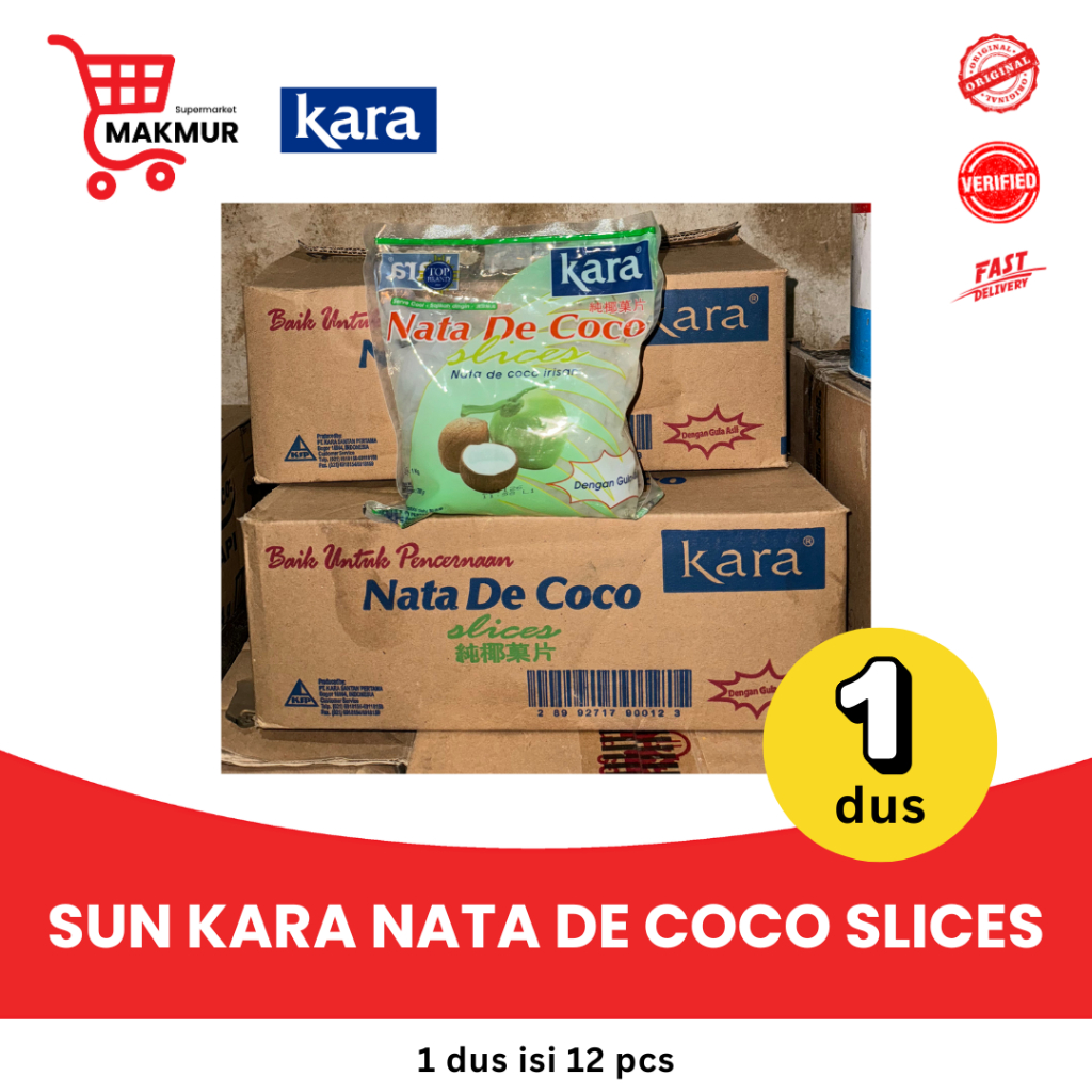 

Nata De Coco Slices KARA 1 DUS isi 6 pcs x 1 kg / KARA Nata De Coco Dadu [GROSIR] Tkmakmur24