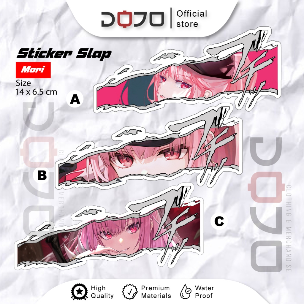 

Sticker VINYL anime Vtuber Mori Calliope Hololive sticker Warning JDM slap eyes murah cocok untuk motor mobil dan lainnya