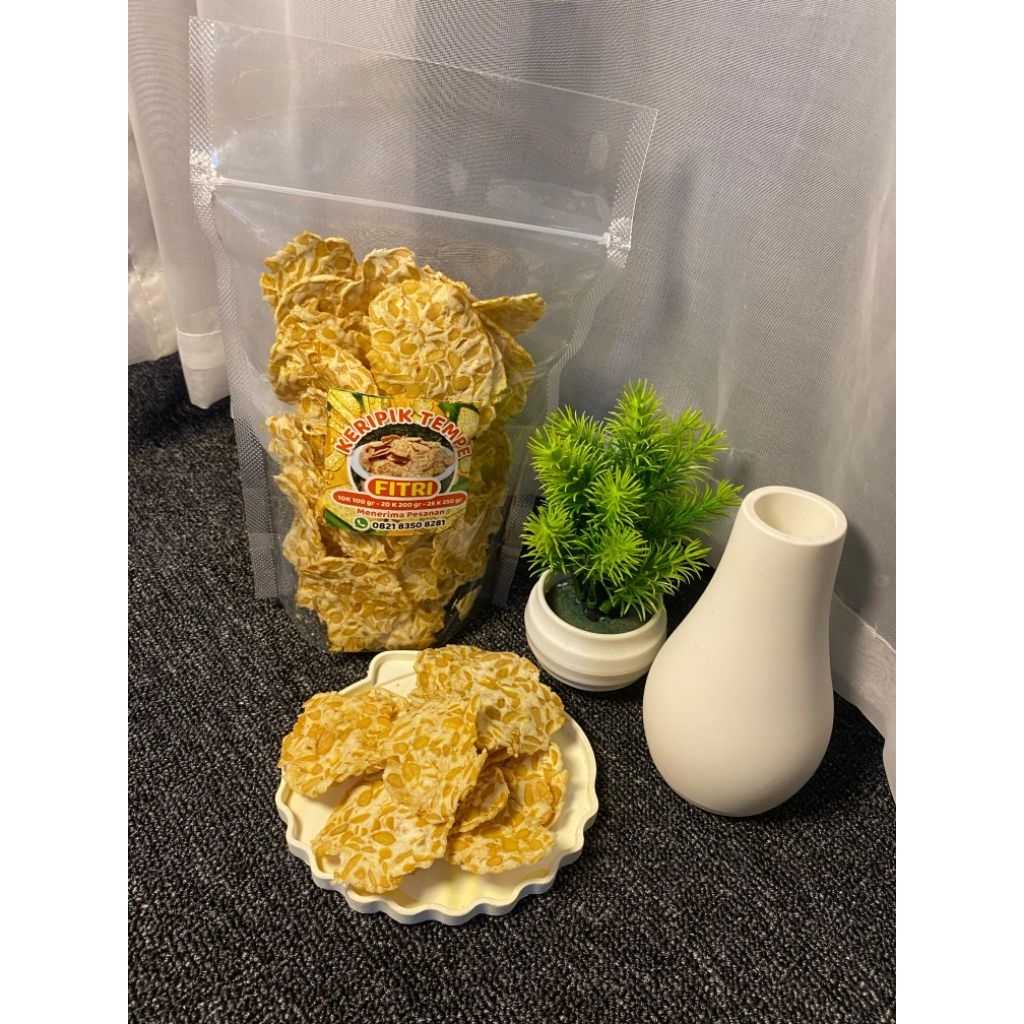 

Keripik Tempe gurih netto 100gr
