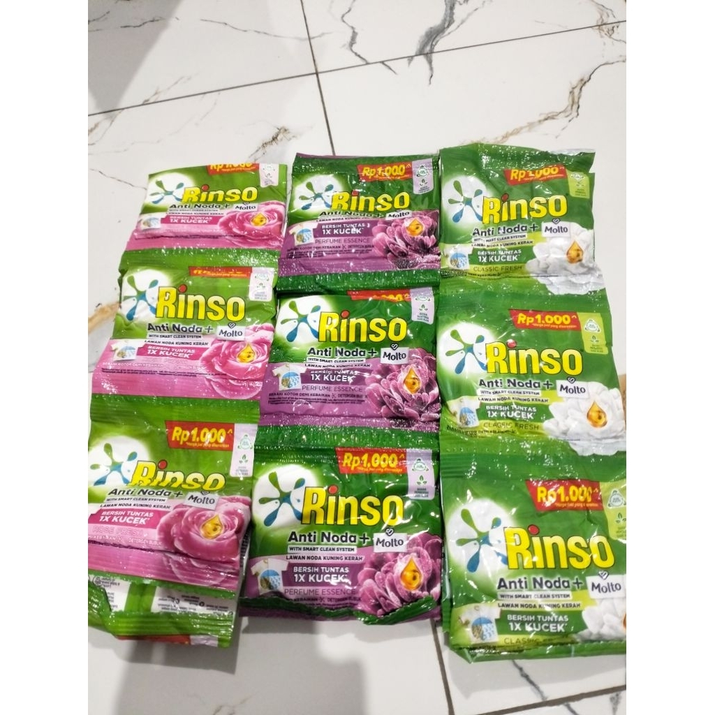 1 RENTENG - RINSO BUBUK 40GRAM / RINSO ANTI NODA / RINSO + MOLTO