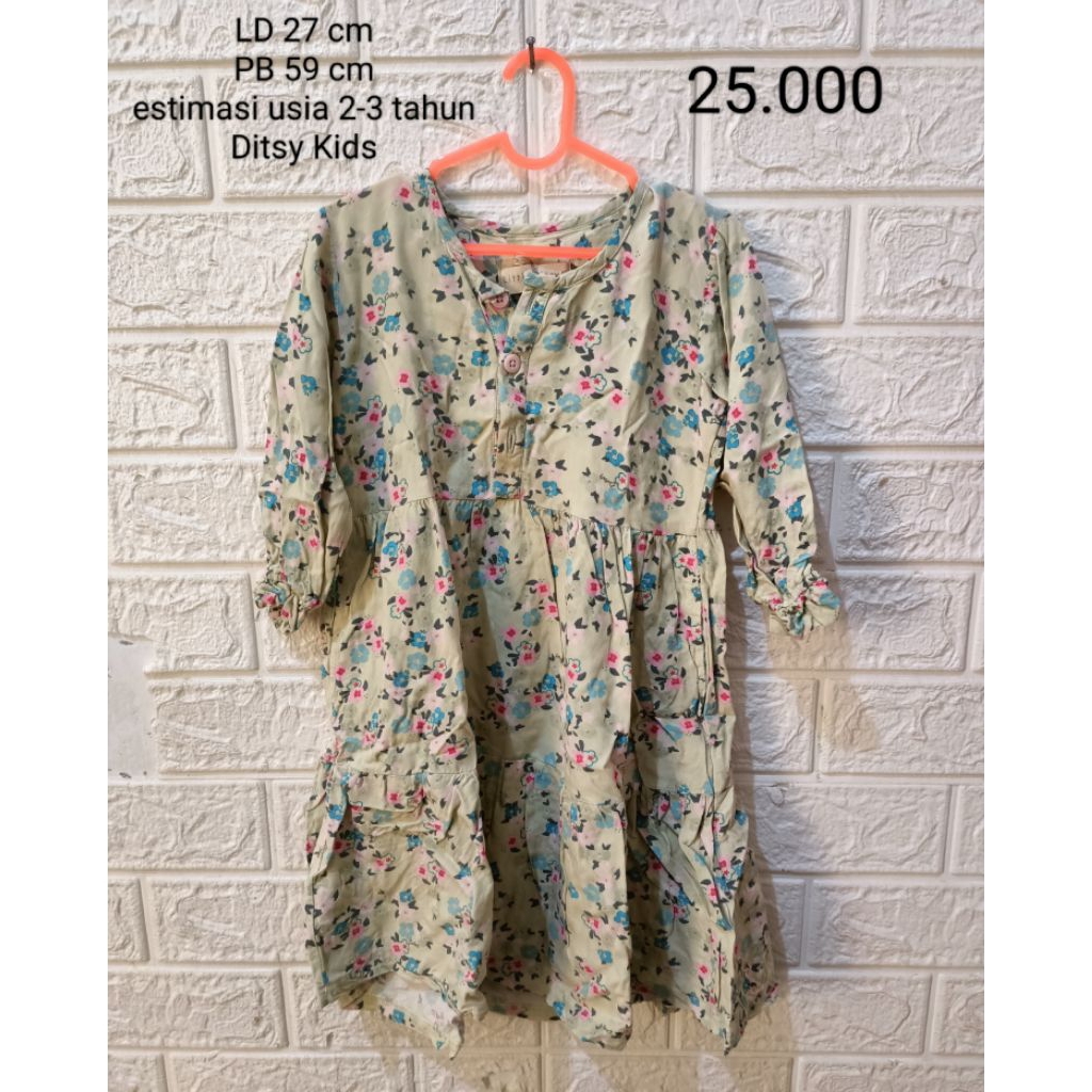 Preloved gamis anak brand ditsy, atelier angelina, bbc kids