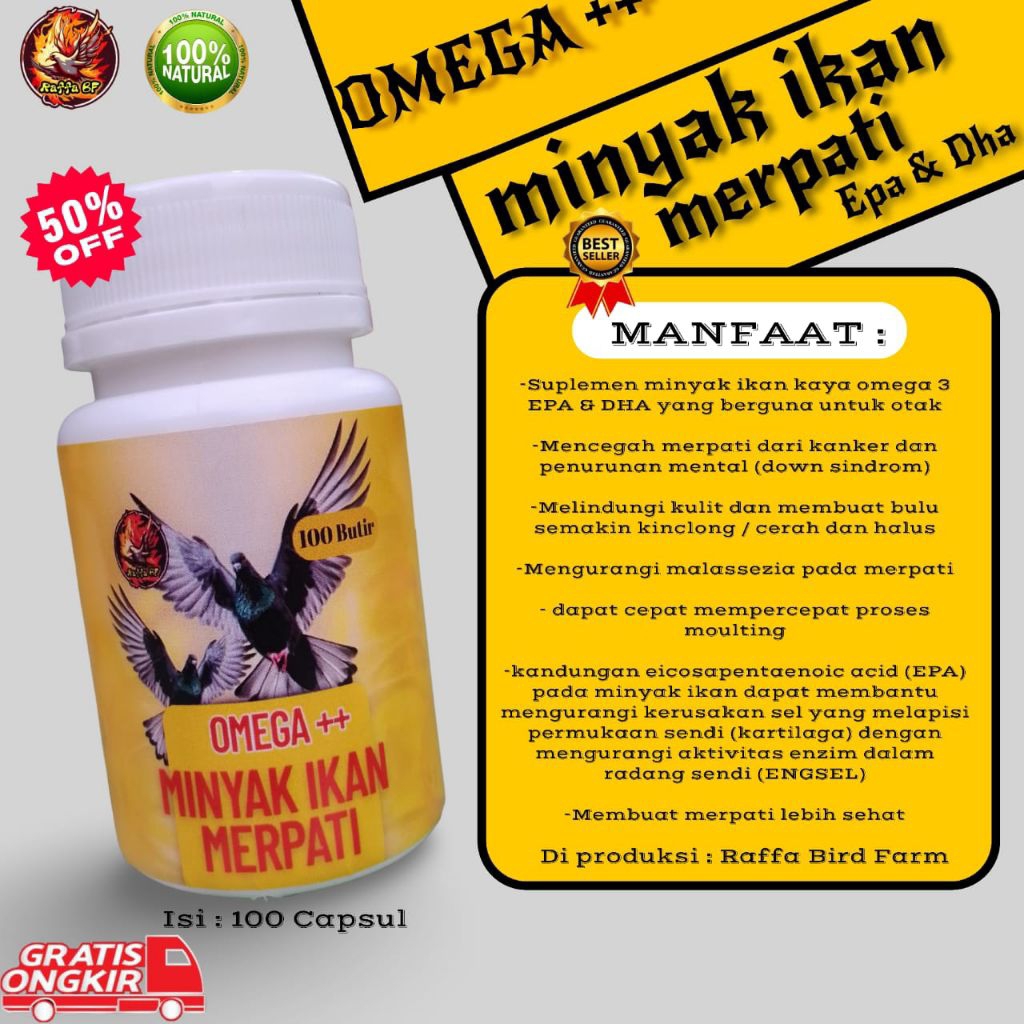Minyak Ikan Omega 3++ Epa Dan Dha Isi 100 Dan 50 Kapsul