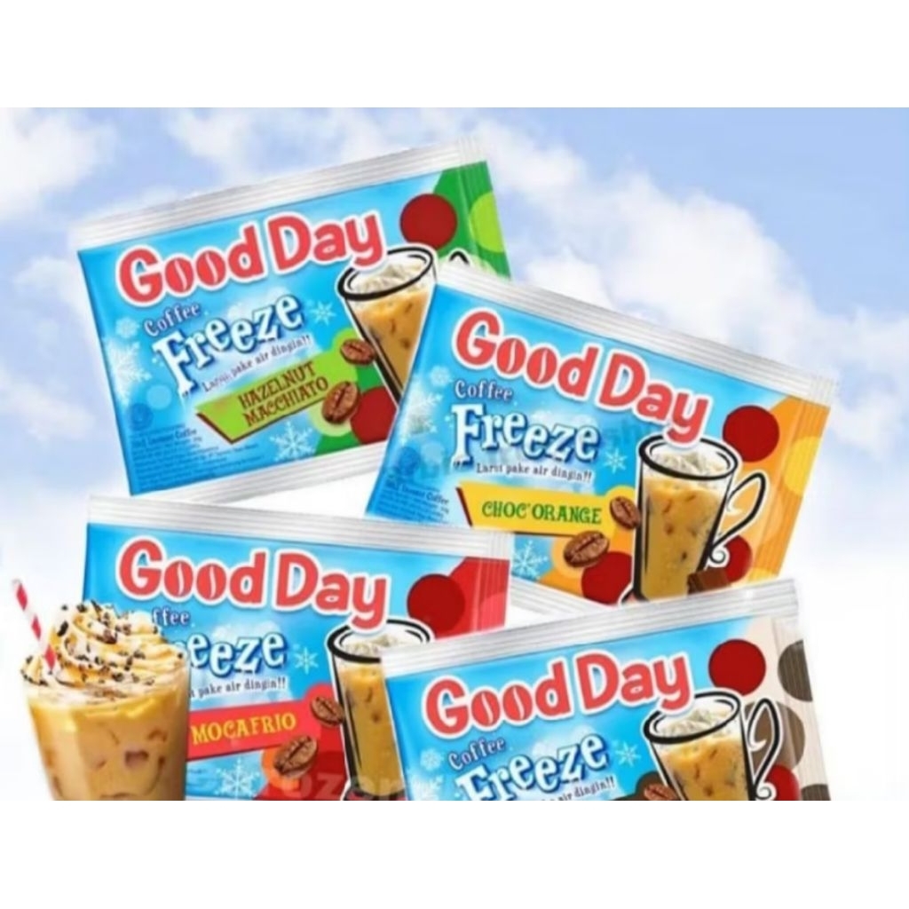 

GOOD DAY FREEZE MOCAFRIO 1 RENCENG ISI : 10 X 30 GRM