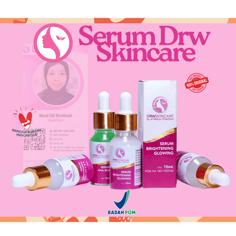 Serum Series Drw Skincare | Serum Brightening Glow | Serum Vit C+ E | Serum Acne | Serum Aha Bha
