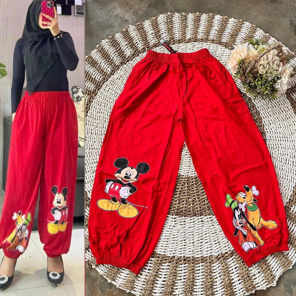 CELANA JOGER JUMBO MOTIF MICKEY DONALD TERBARU BY JEVANI