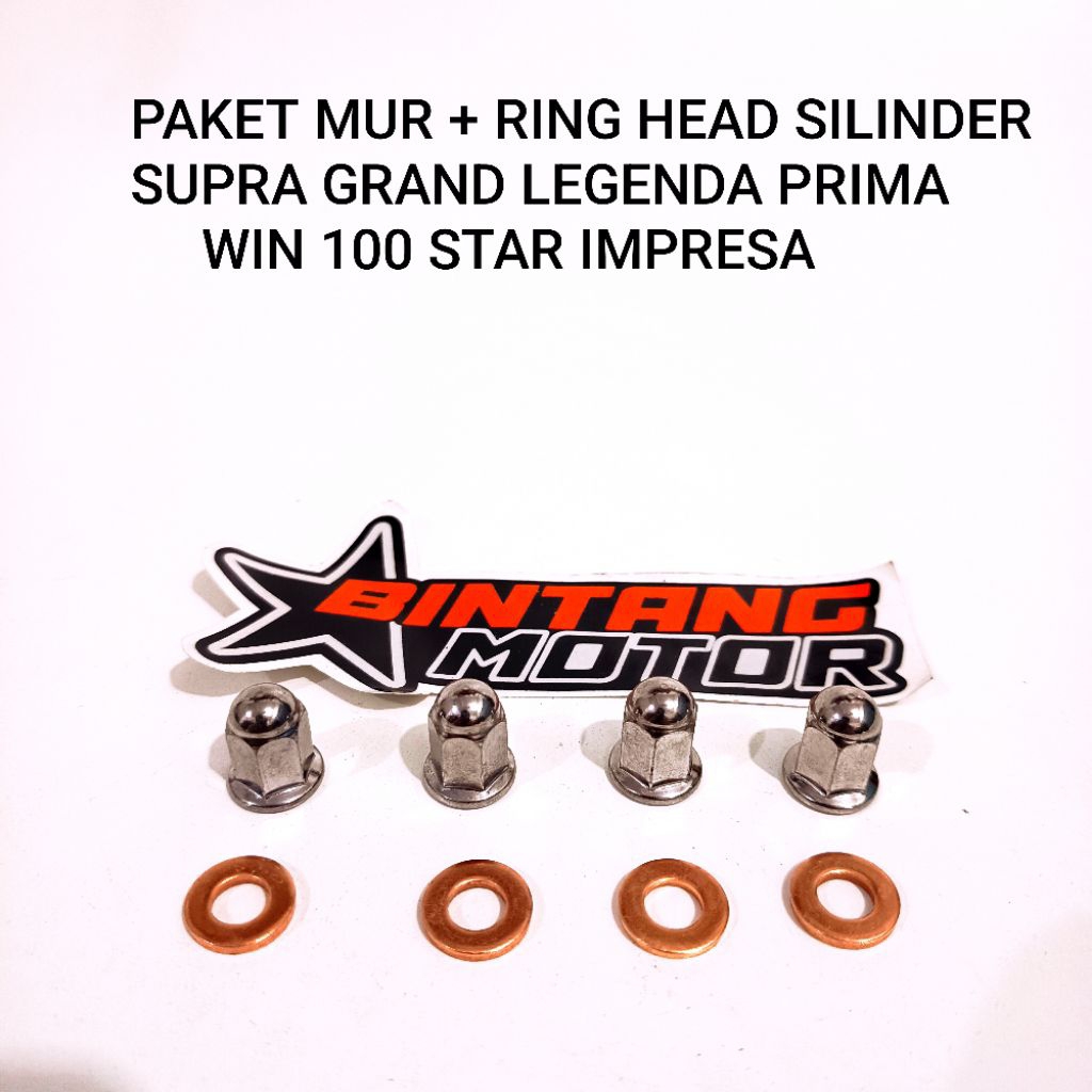 PAKET MUR + RING HEAD SILINDER SUPRA GRAND LEGENDA PRIMA WIN 100 STAR IMPRESS