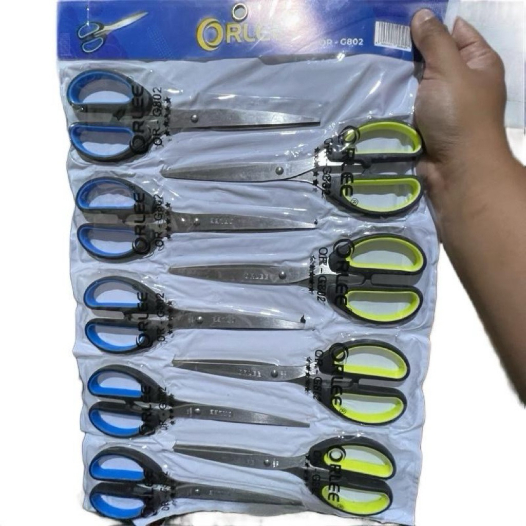 

PAKET GROSIR Gunting Besar ORLEE 12 PCS – Gunting Serbaguna Premium Kuat & Tajam