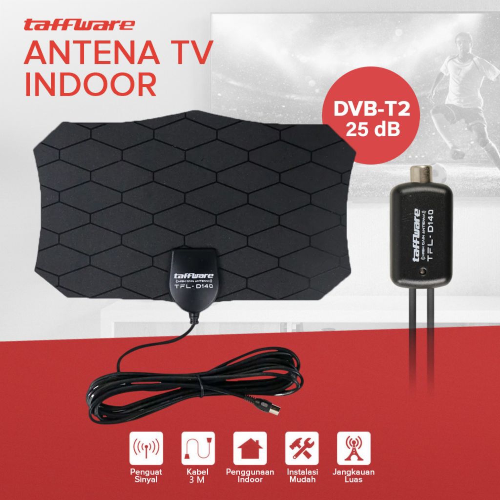 Antena TV digital indoor with signal booster