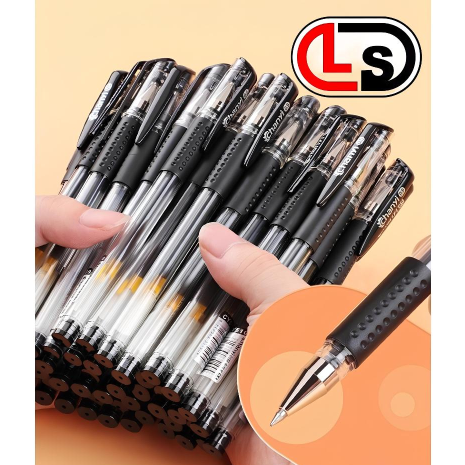 

LS Grosir 50 PCS Pulpen Tinta Gel Hitam 0.5mm Stationery Alat Tulis Kantor Sekolah Pena Tinta Gel Hitam Murah