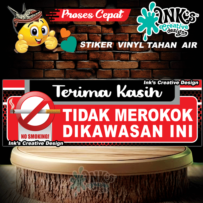 

Stiker No smoking - tidak boleh merokok - terimakasih tidak merokok dikawasan ini
