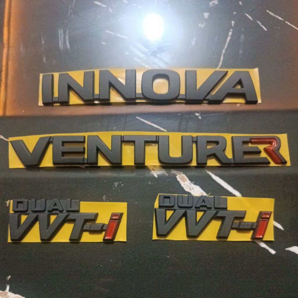 emblem tulisan innova reborn venturer black doff original