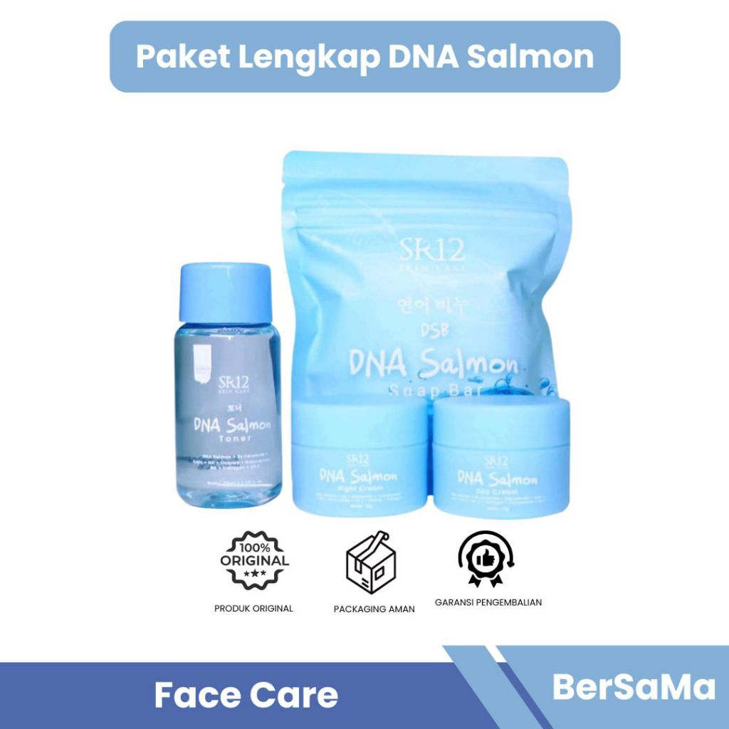 SR12 DNA Salmon Soap Bar - Toner DNA Salmon - Cream DNA Salmon