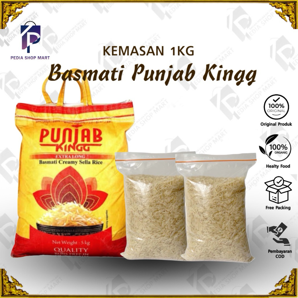 

Termurah Beras Basmati Punjab Kingg Repack 1kg