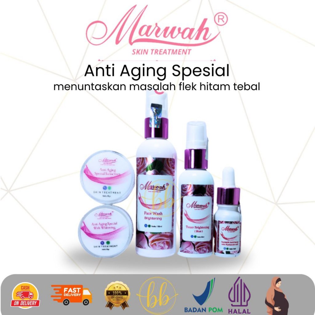 marwah skincare Anti Aging Spesial Krim Wajah Perawatan Flek Hitam Melasma Berat