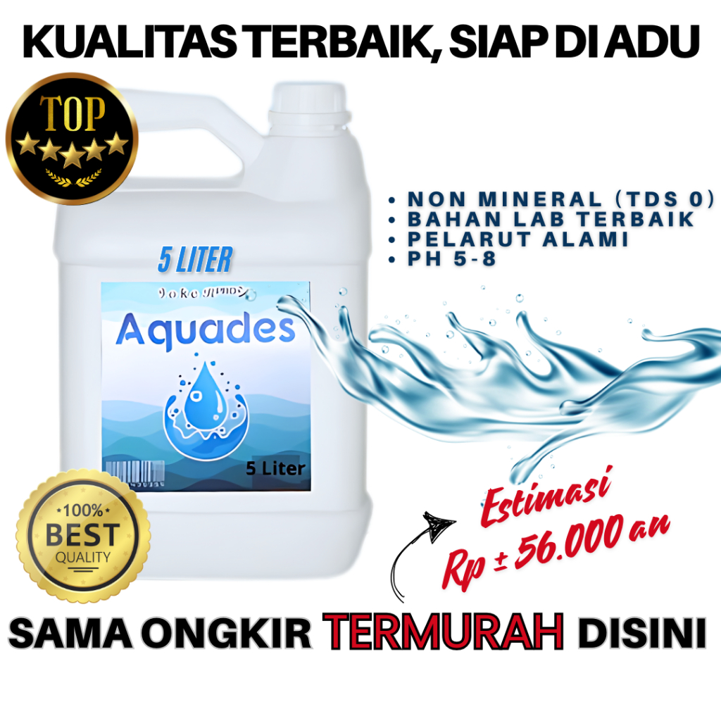 

(MIN 5PCS) High Quality Aquades - Air Murni Distilled Water