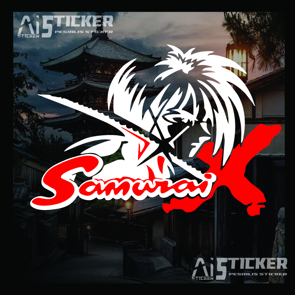 samurai X, sticker mantulkan cahaya