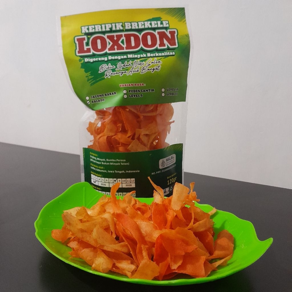 

Keripik singkong brekele rasa balado