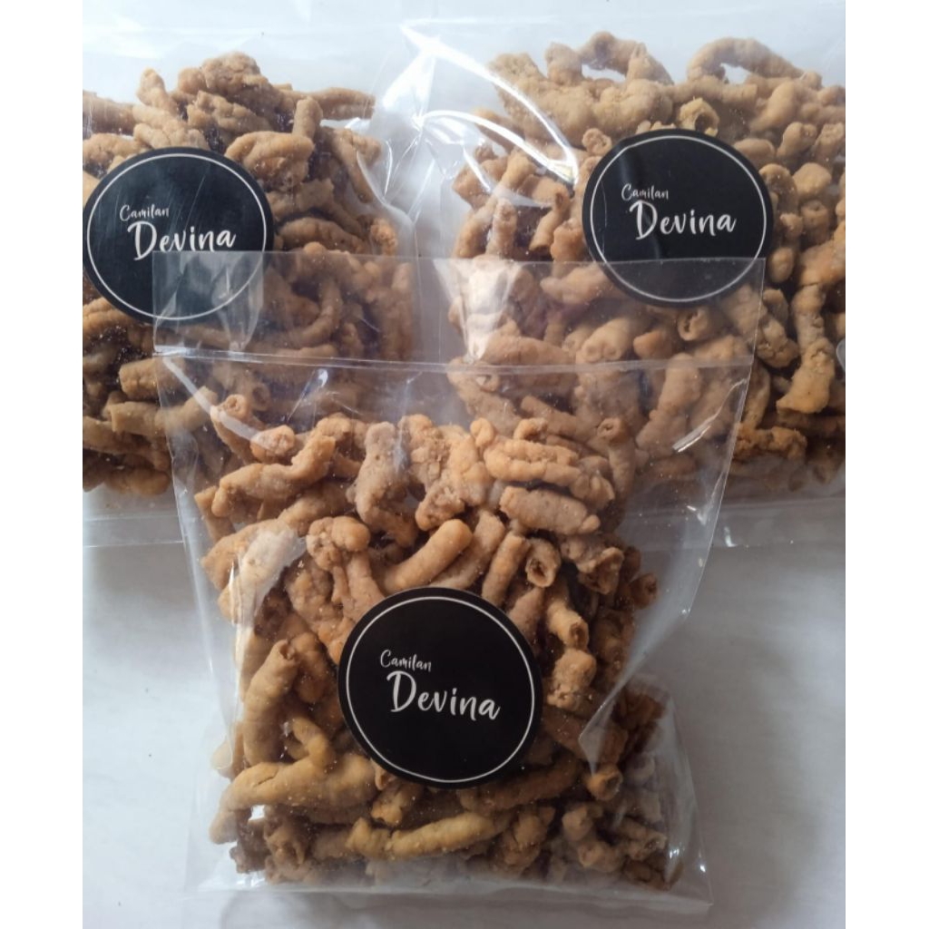 

keripik usus gurih asin dan pedas kemasan 200gr